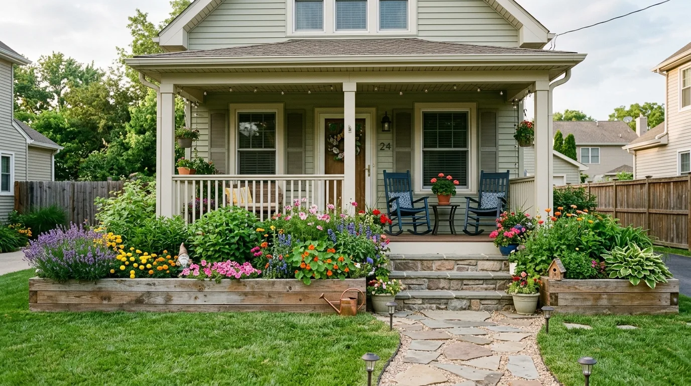 11 Flower Beds in Front of House Ideas